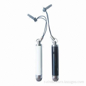 Stylus Touch Pens for iPhone/iPad with Conductive Fabric Tip, Made of Stainless Steel and Aluminum